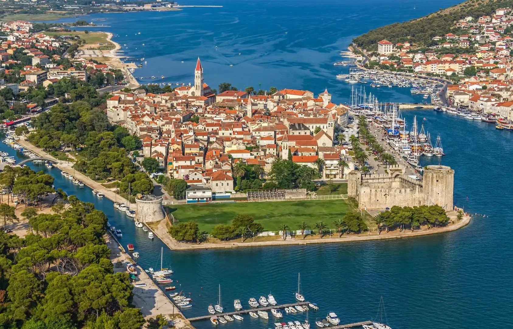 Apartment In Okrug Gornji With Sea View, Balcony, Air Conditioning, Wifi 5134-2 Trogir
